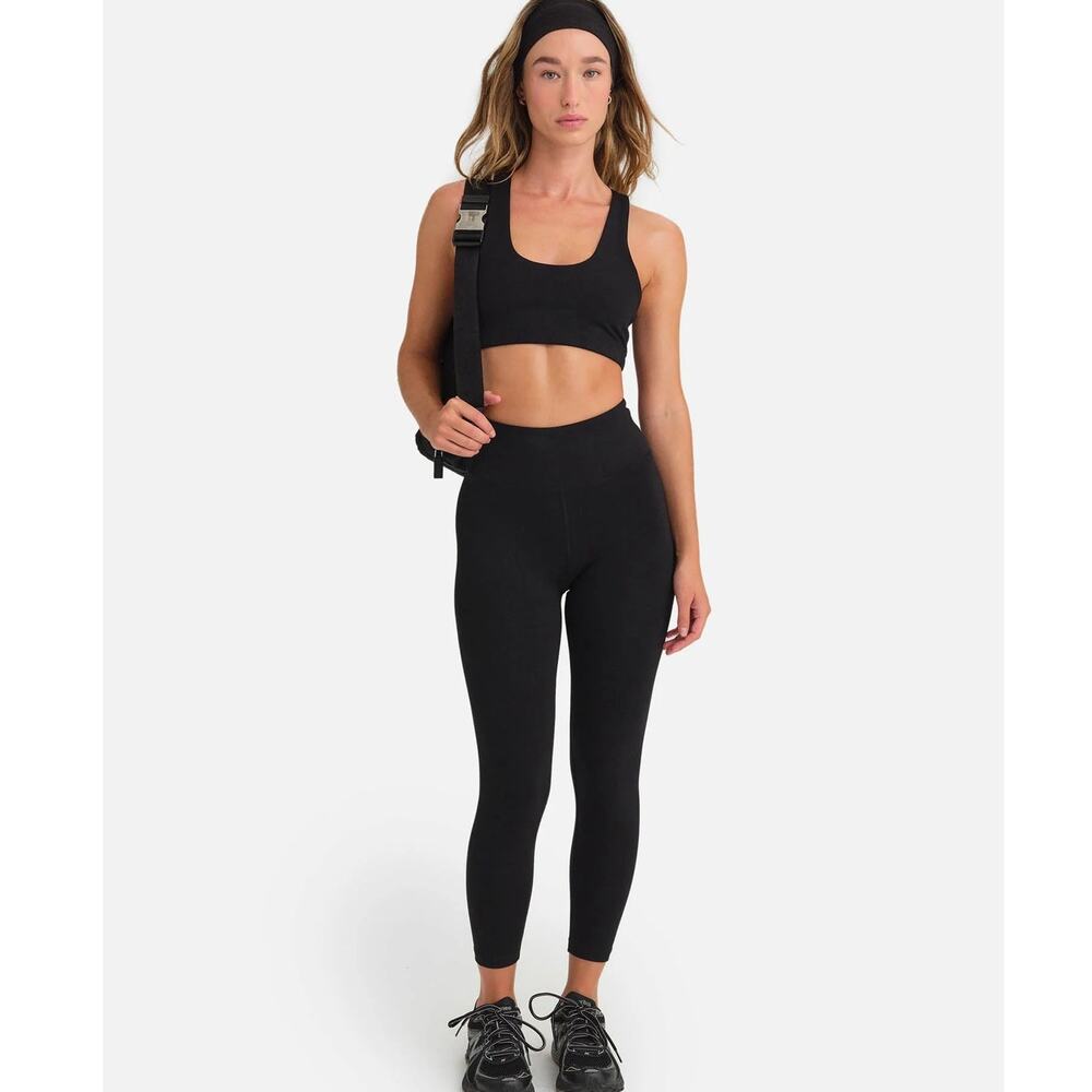 Mate the label organic stretch Midi leggings black size small